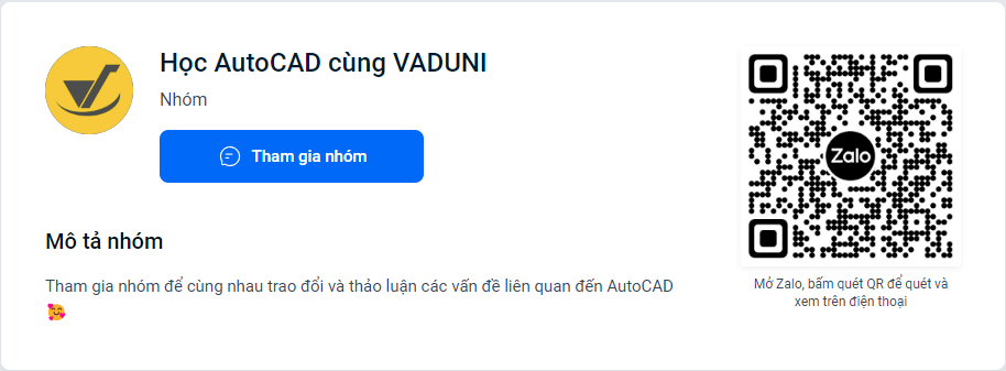 Tham gia nhóm chat học AutoCAD