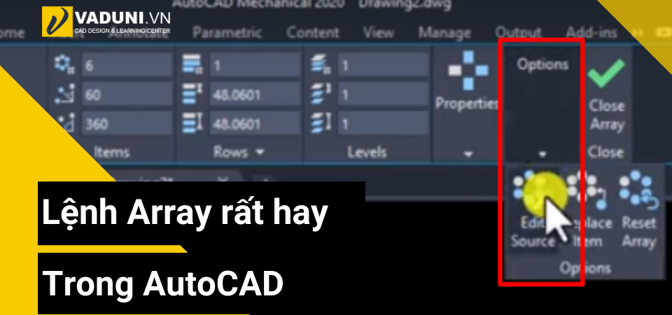 lenh-array-rat-hay-trong-autocad