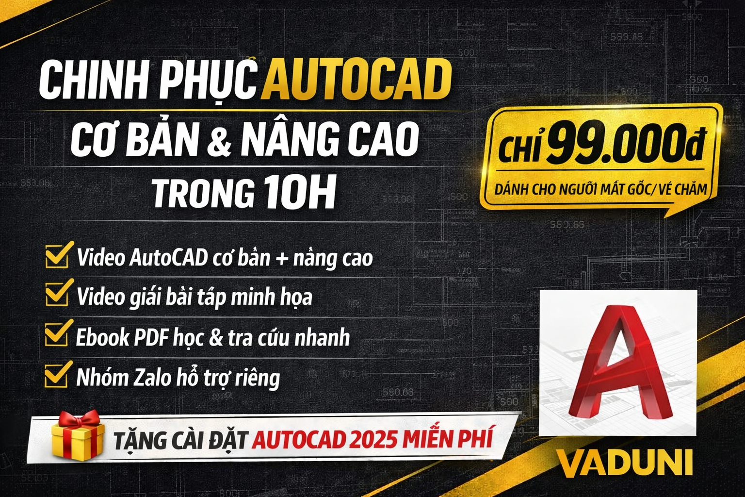 khóa học AutoCAD cơ và nâng cao